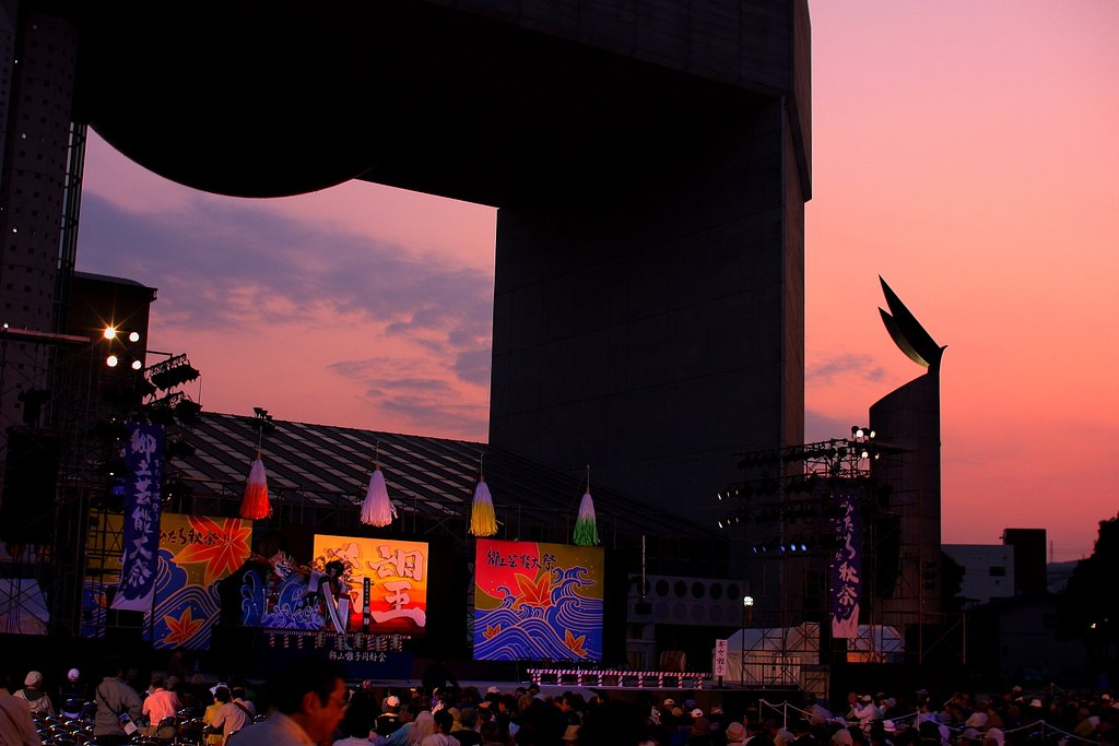 【空】イベント会場の夕焼け