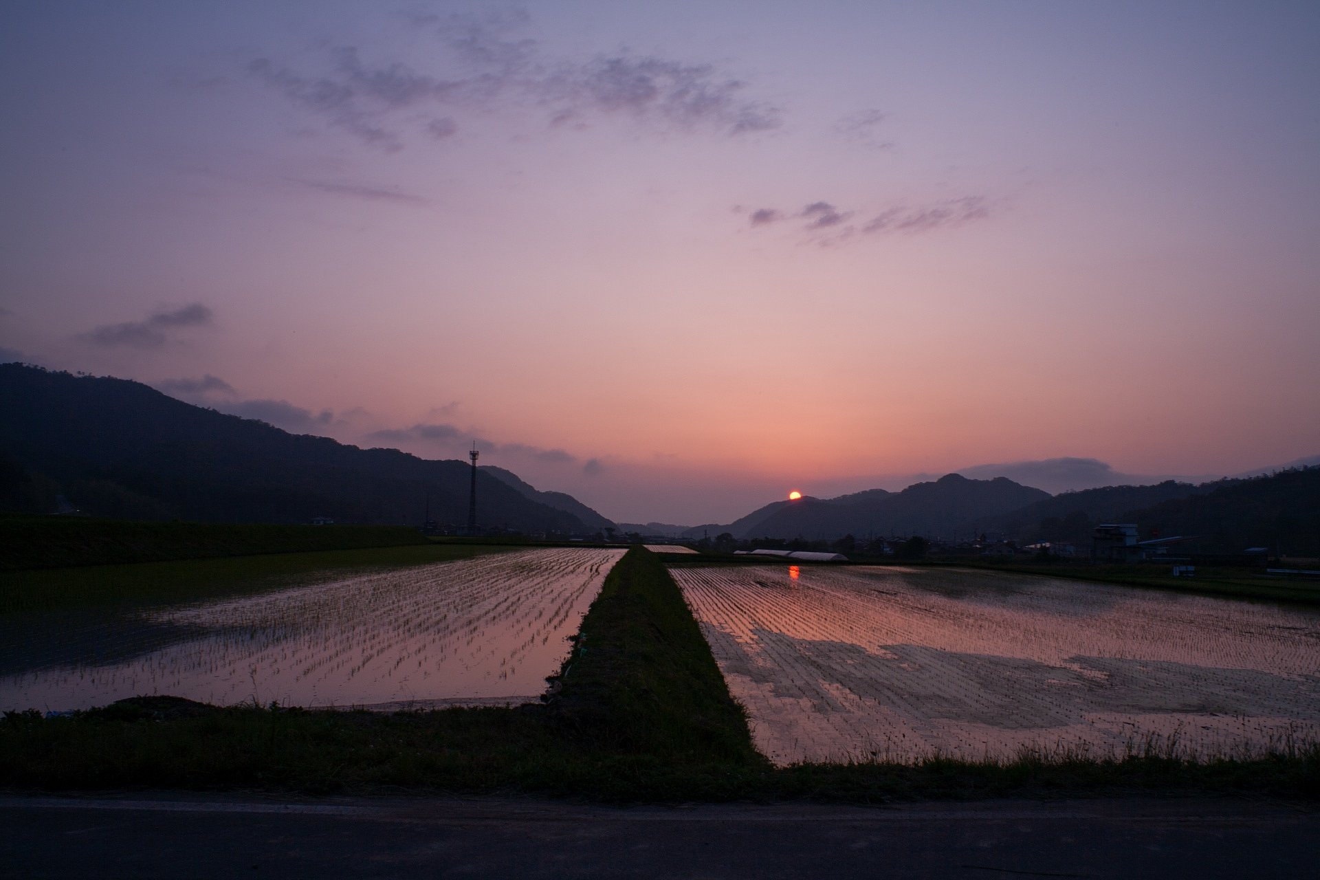 素晴らしい夕焼けになりました。