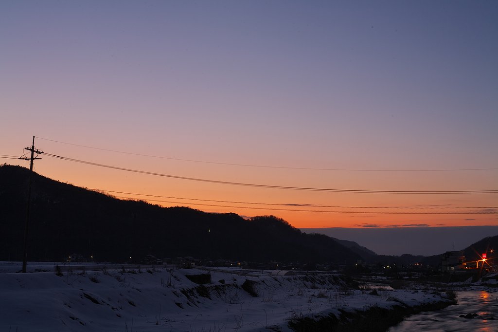 今年初めての夕焼-2
