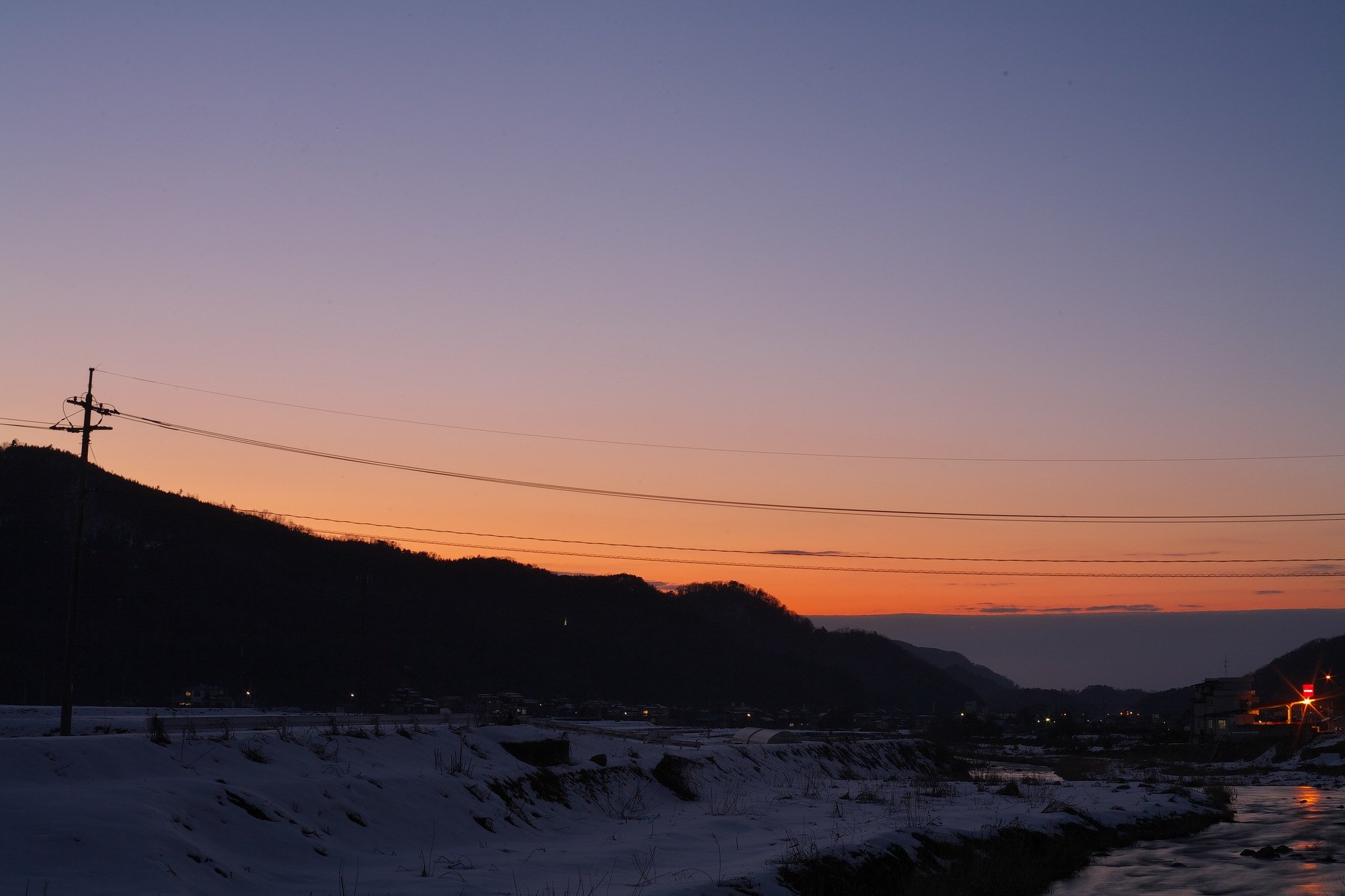 今年初めての夕焼-2