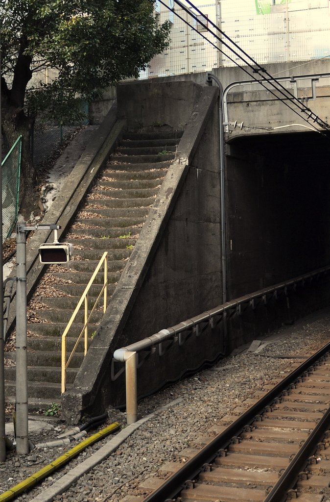 目白駅行止まり階段