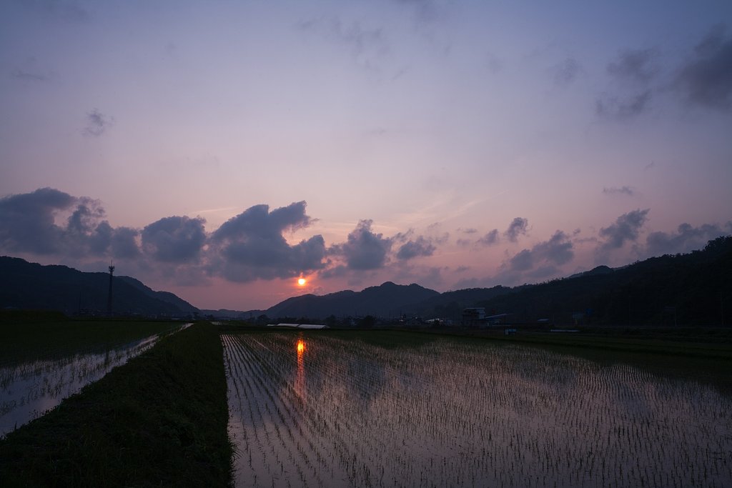 美しい夕焼け。