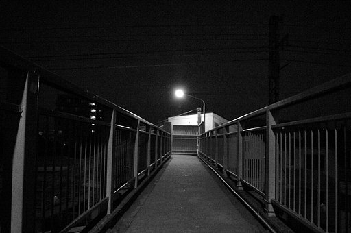 橋と電灯