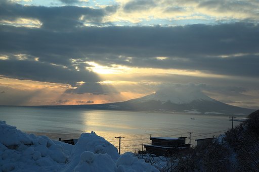 長万部にて