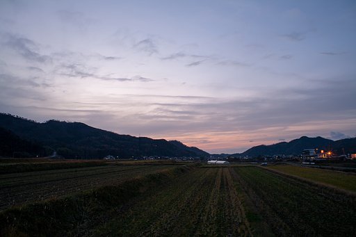 一寸だけ夕焼けに。