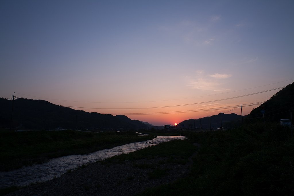 夕焼けが見られました。