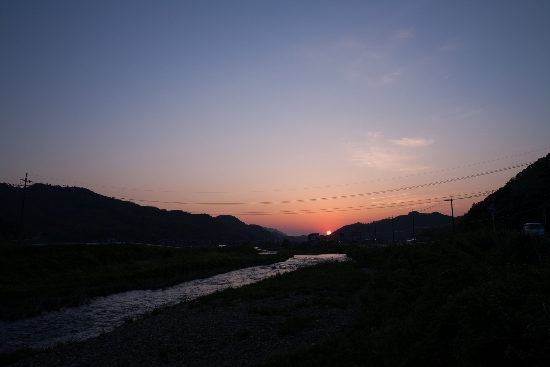 夕焼けが見られました。