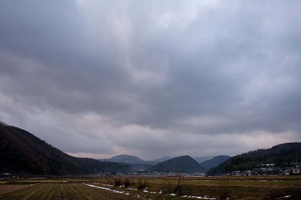 曇り空の朝。