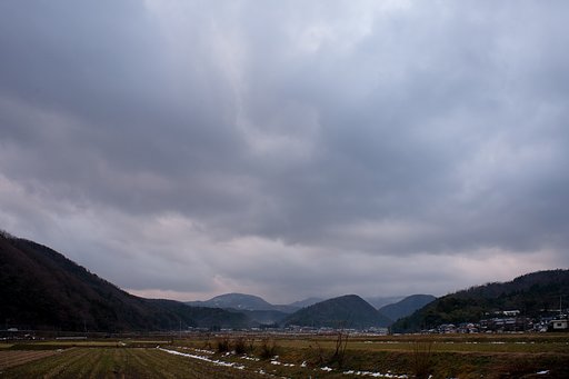 曇り空の朝。