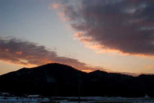 元旦の夕焼け。