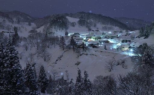 雪の田麦俣