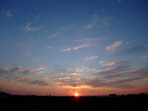 今日の夕日