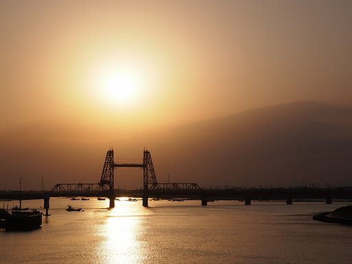 筑後川夕景