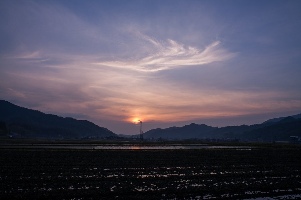 夕焼けが見られました・・。