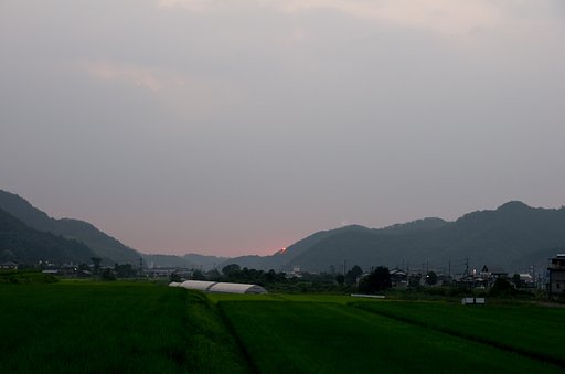 一寸だけゆうやけが・・。