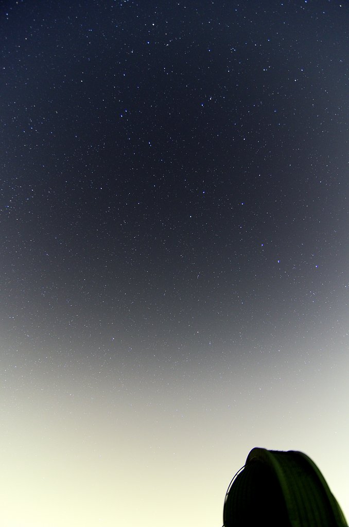 堂平の星空　北斗七星と