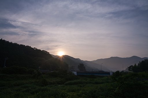 朝日の出が見られました。