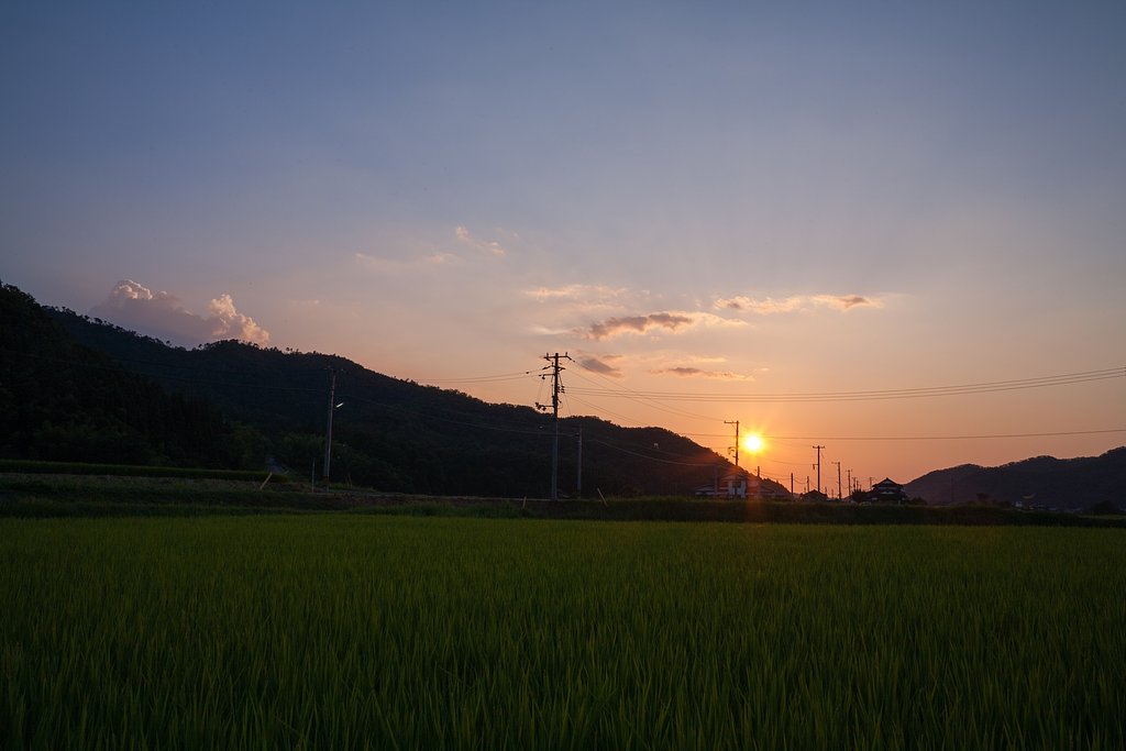 とても美しい夕焼けが・・。