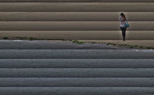 海辺にて