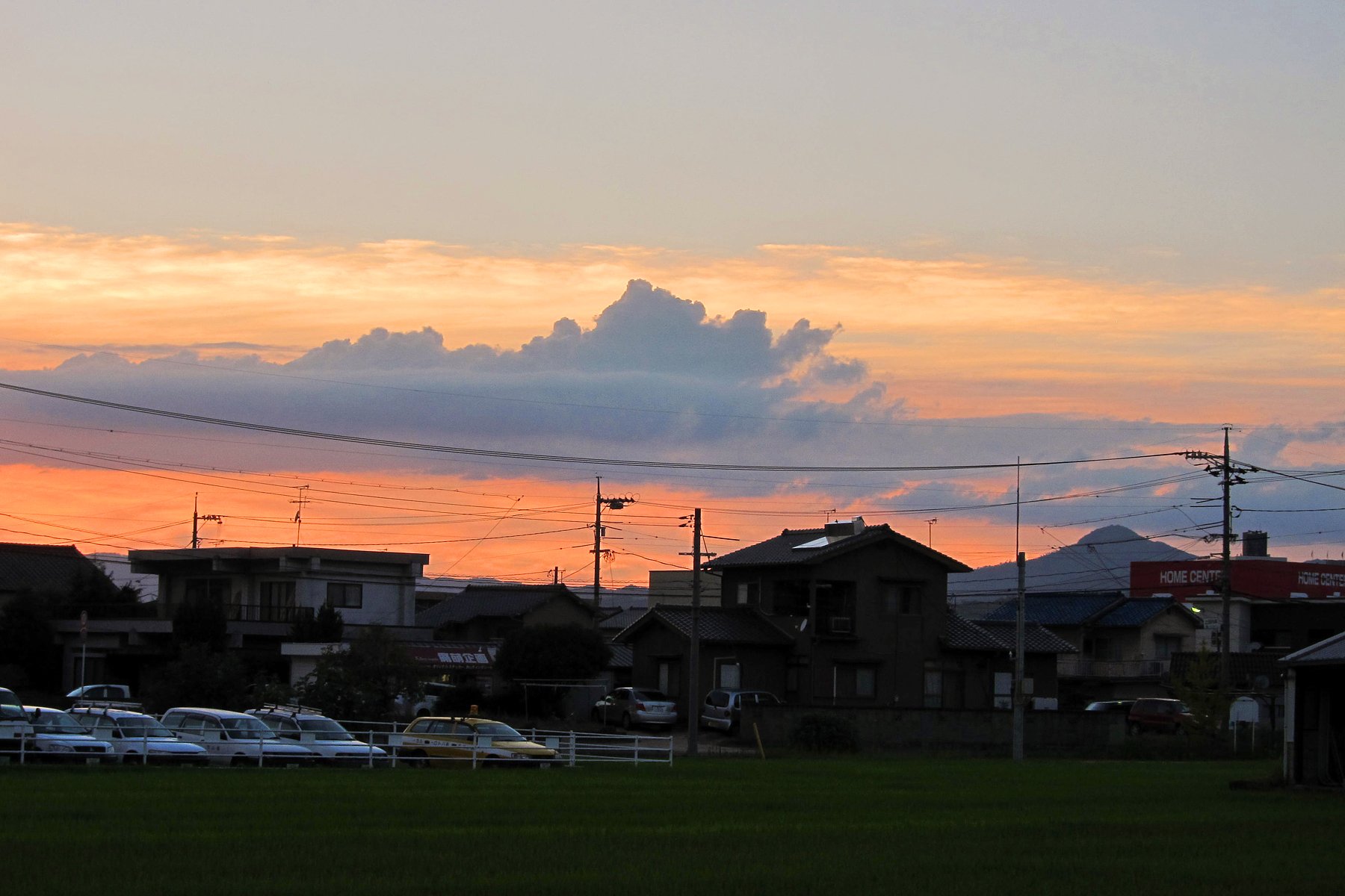帯状夕焼け