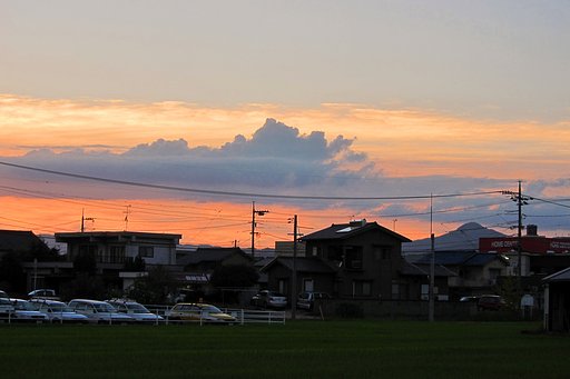 帯状夕焼け