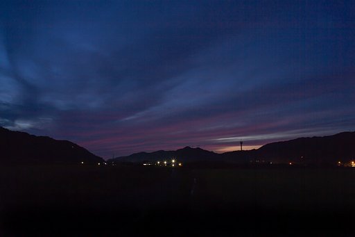 湯夕方遅くの西空!