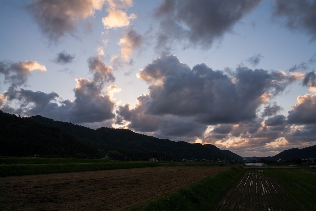 一寸夕焼け・・。
