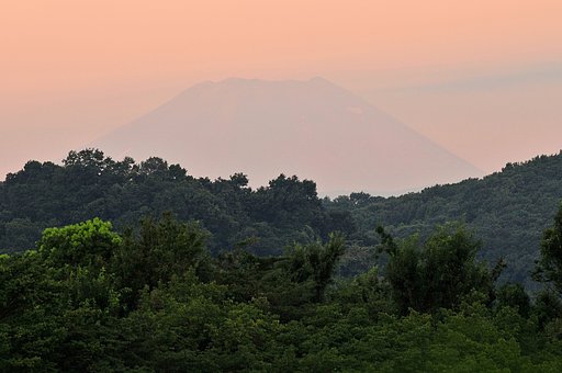 夏の朝富士