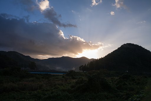 朝日の出の頃に・・。