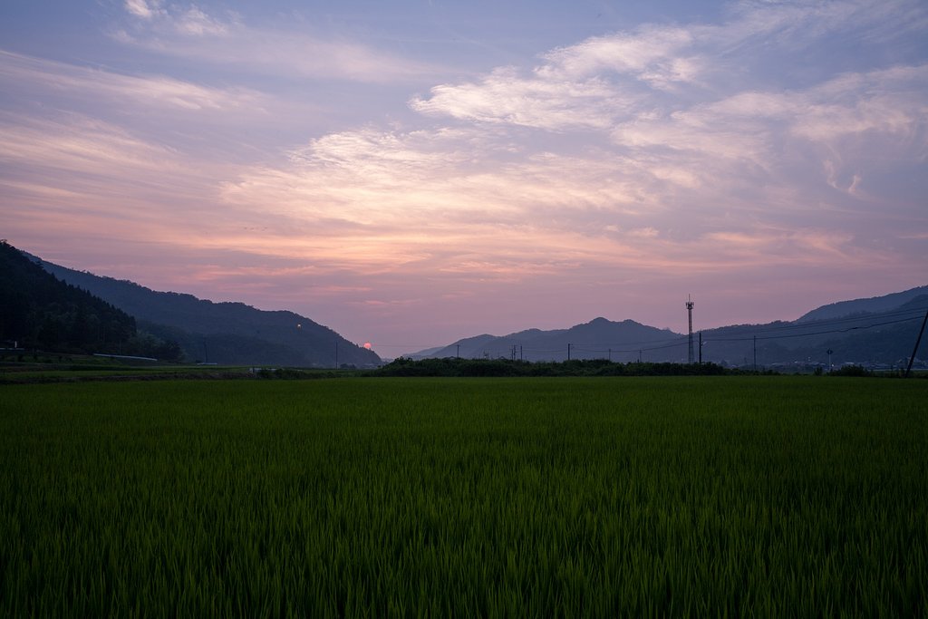 カラフルな夕焼けが・・。