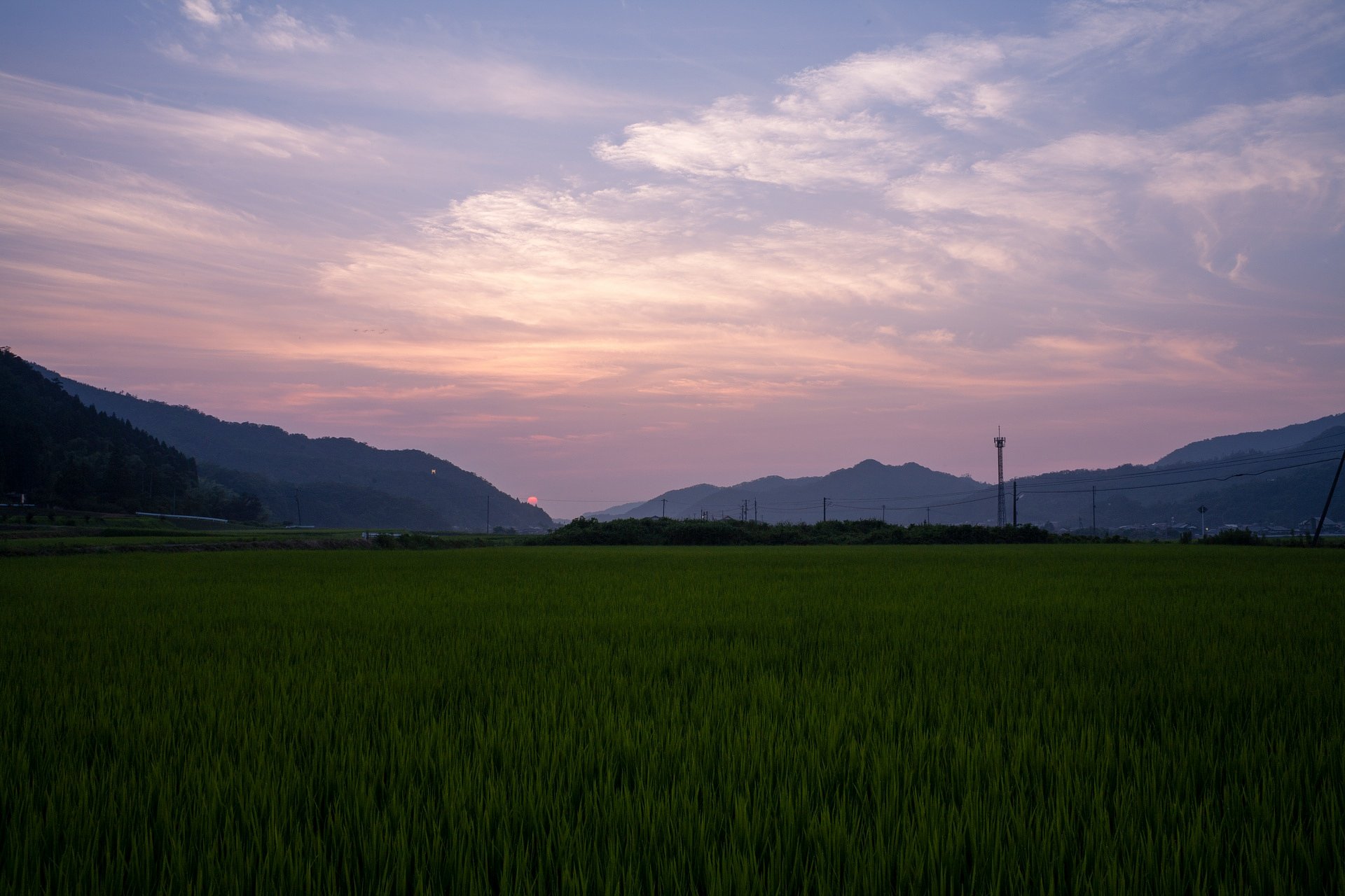 カラフルな夕焼けが・・。