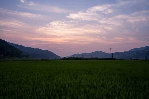 カラフルな夕焼けが・・。
