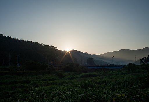 快晴の朝日の出!