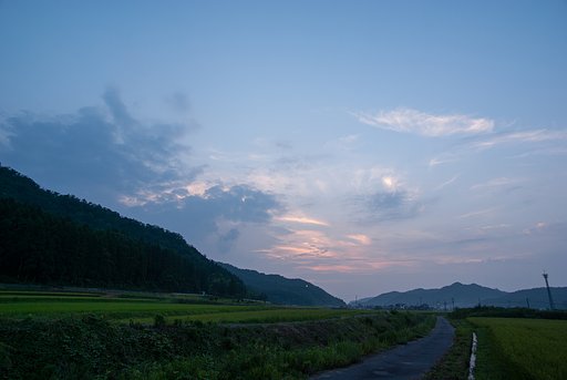 日没後の西空・・。