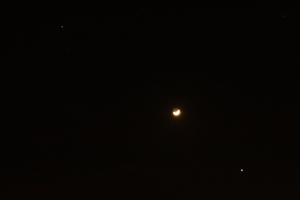 今日の金星・月・木星