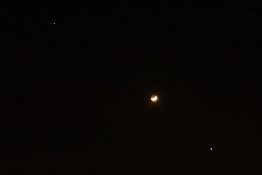 今日の金星・月・木星