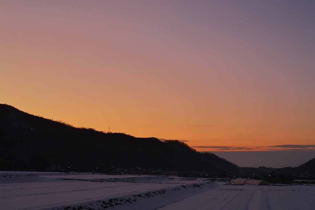 今年初めての夕焼-1