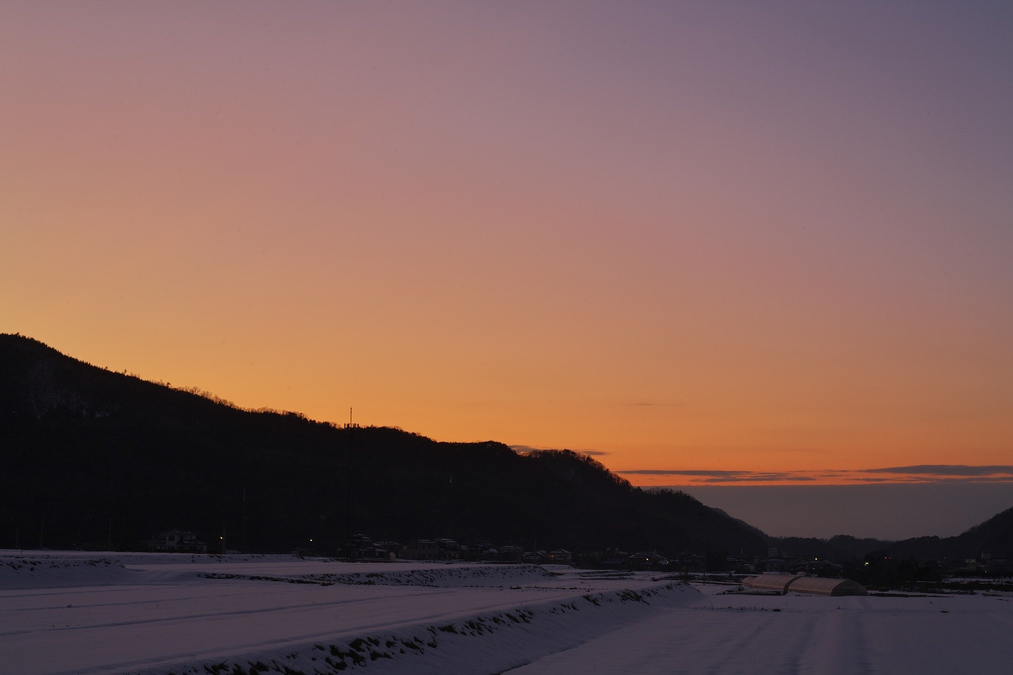 今年初めての夕焼-1