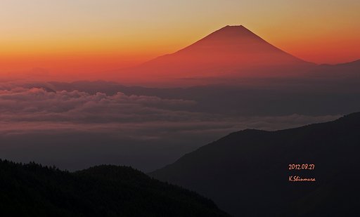 『遠景 赤富士』