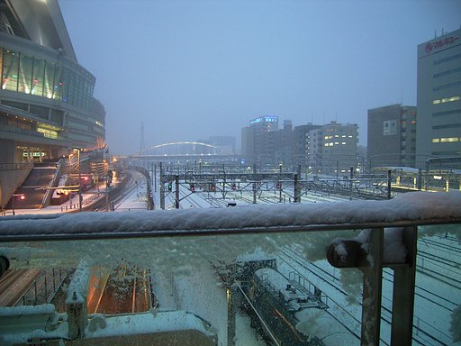 雪景色のアリーナ