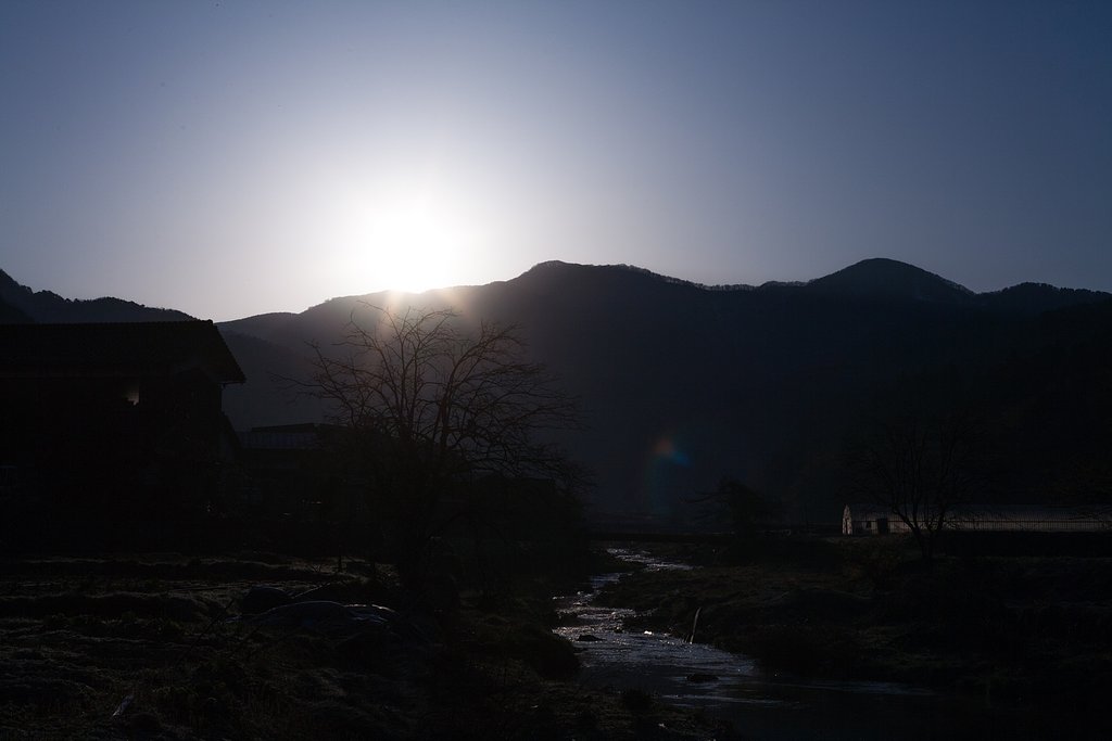 朝日の出。