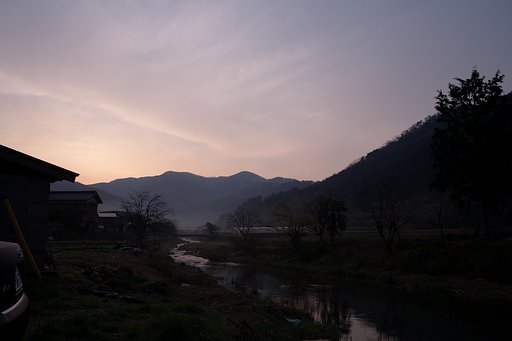 朝日の出前！