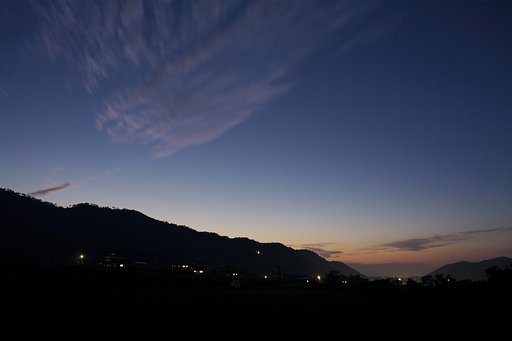 夕焼:遅くなった撮影。