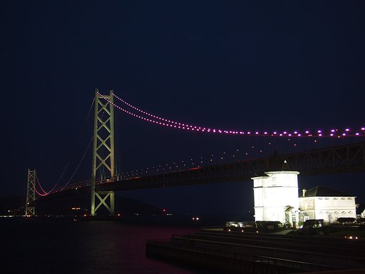 明石海峡大橋の夜景