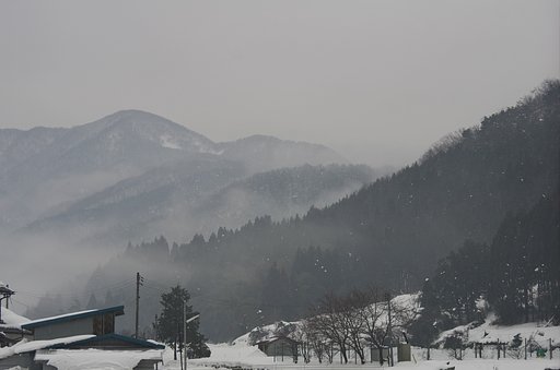 【わびさび】大雨の田舎・・