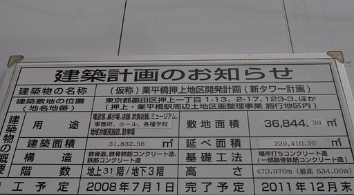 東京スカイツリー建築計画