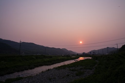 真っ赤な夕焼けが・・