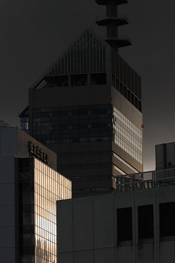 夕陽に染まる