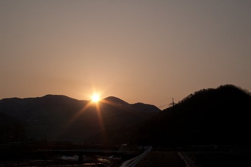 久しぶりの綺麗な日に出。