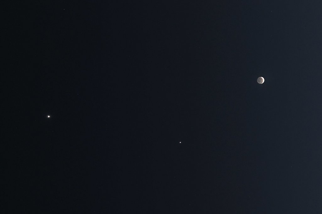 金星、木星、月